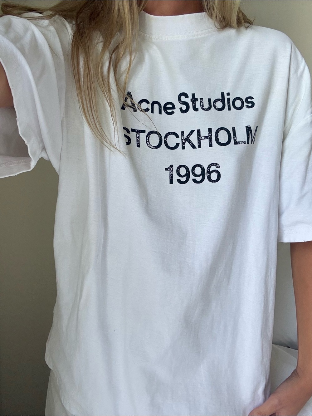 Acne Studios sprayed logo tee 1996